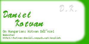 daniel kotvan business card